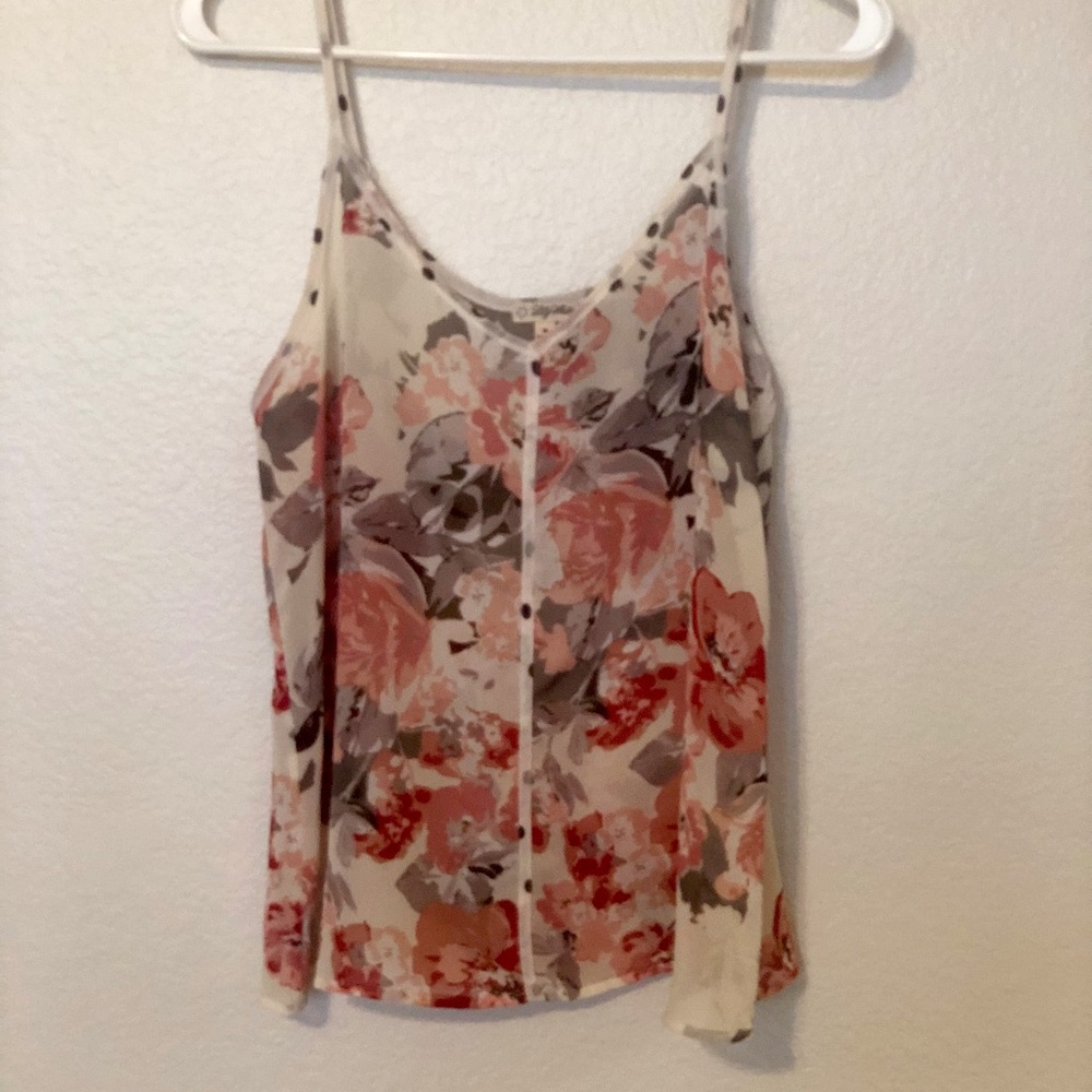 Flower print flowy camisole